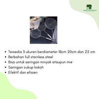Gambar Serokan Masak Sutil Eros Stainless Tahan Panas Saringan Minyak Tirisan - Ukuran 20 cm dari GROSIR PADA BERKAH undefined 2 Tokopedia