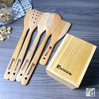 Gambar DADALALA Spatula Set Isi 5 + Boks Kayu Pinus [FREE] Sendok Garpu - Jepang + Boks dari Dadalala undefined 5 Tokopedia