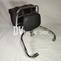 Gambar Back Rack Goda Golden Raptor 220 Plus Bantalan & Tas Aksesoris Motor - cromeCoklatmuda dari Vespa8 undefined 2 Tokopedia