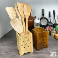Gambar DADALALA Spatula Set Isi 5pcs Kayu LAMTORO + Box Serbaguna PREMIUM - Boks Natural dari Dadalala undefined 1 Tokopedia
