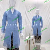 Gambar Atasan Kebaya Brukat-Tunik Brukat Busui-Kebaya Wanita - green tea, XL dari Danau Rejeki8 undefined 5 Tokopedia