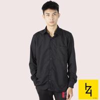 Gambar Kemeja hitam pria panjang stretch kerja casual polos kasual L XL dari IZIcellYkNEW undefined 1 Tokopedia