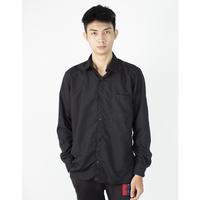 Gambar Kemeja hitam pria panjang stretch kerja casual polos kasual L XL dari IZIcellYkNEW undefined 4 Tokopedia