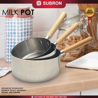 Gambar Panci Susu Subron Gg Kayu Label Kuning - 14cm 16cm 18cm / Panci Susu Gagang Kayu Subron / Panci Susu Serbaguna Subron - 18 dari sinarkencana.id undefined 1 Tokopedia