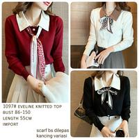 Gambar Knit Baju Kemeja ala Korea Fashion Wanita - Putih, M dari Aflind Shopping undefined 1 Tokopedia