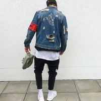 Gambar DENIM JACKET MEN SLIM FIT COTTON CASUAL MENS JEANS COAT G54YU63YY2U dari Jaket Varsity, undefined 4 Tokopedia