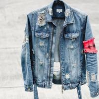 Gambar DENIM JACKET MEN SLIM FIT COTTON CASUAL MENS JEANS COAT G54YU63YY2U dari Jaket Varsity, undefined 1 Tokopedia