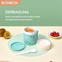 Gambar BONBOX BTW30 Lunch Box Kotak Makan Susun Plastik Multifungsi Microwave - GREEN dari GADVENTIA undefined 3 Tokopedia