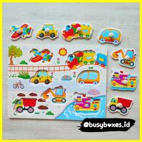 Gambar [busyboxes.id] mainan edukasi puzzle knob transportasi - ufo dari busyboxes undefined 2 Tokopedia