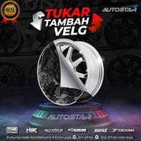 Gambar VELG MOBIL HSR FORGED RFG MIDORI 3PC HSR R20 LEBAR 10/11 PCD 5X114,3 ET0 SILVER POLISH GREEN RIM PASS BUAT MOBIL HYUNDAI PALISADE,SANTAFE,CIVIC,ACCORD,CAMRY,FERARI, TESLA, DLL || GRATIS ONGKIR || TOKO VELG DAN BAN JAKARTA BARAT || AUTOSTAR dari AUTOSTAR TOKO VELG DAN BAN undefined 4 Tokopedia