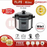Gambar FLiFE MULTIFUNCTION ELECTRIC PRESSURE COOKER 5 LTR LOW WATT - PC05LB dari ROBINSON ELECTRONIC undefined 1 Tokopedia