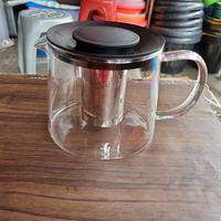 Gambar Teko kaca tahan api cookmaster 1000 ml + saringan stainless dari Cede raya undefined 3 Tokopedia