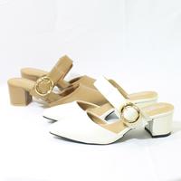 Gambar Sepatu Mules Wanita 5 cm Heels Slip on Kerja Kantor Premium Branded - Putih, 36 dari RPM OLSHOP1 undefined 4 Tokopedia