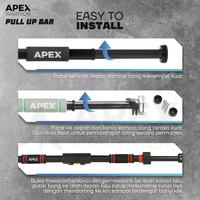 Gambar Apex Warrior Pull Up Bar 3 Size | Tiang Pull Up Kokoh | Pull Up Door - Black-Finish dari Apex Warrior undefined 3 Tokopedia