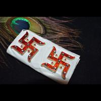 Gambar Diwali Swastik Acrylic Sticker Red wt White Dots - Contains 2 Stickers dari The Variety Shop 25 undefined 3 Tokopedia