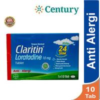 Gambar Claritin 10 Mg Isi 10 Tablet / Membantu Meredakan Alergi / Gatal / dari Apotik Century undefined 1 Tokopedia