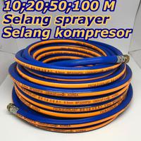 Gambar Selang Compressor Angin 3 Ply 10 20 50 100 Meter Kompressor Hose Air - 10 MTR dari GENSET CHAINSAW undefined 1 Tokopedia