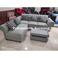 Gambar Sofa L Putus Sofa Ruang Tamu Minimalis Murah Bandung - Ungu, Full midili dari tokopabrik official soreang undefined 3 Tokopedia