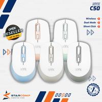 Gambar Mouse NYK C50 Dual Mode Bluetooth Wireless 2.4Ghz Silent Click Mouse - Brown dari Starcomp Origin undefined 1 Tokopedia