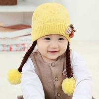 Gambar Topi Kupluk Bayi Perempuan Baru Lahir Newborn Rajut Lucu Kepang 0 1 2 - abu new dari Gavinku_Collection undefined 2 Tokopedia