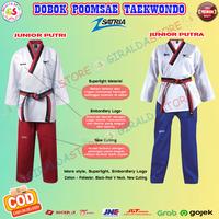 Gambar Satria Dobok Baju Seragam Taekwondo Tekwondo Tek Taek Wondo Poomsae Pomsae Pomse Poomse Cadet Kadet Junior Taekwondo Tekwondo Tek Taek Wondo Anak Putra Putri Perempuan Laki Laki-laki Cowok Cewek Cewe Female Male Satria Celana Merah Biru Original Murah dari giraldastoree undefined 3 Tokopedia