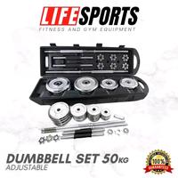 Gambar dumbell set 50kg + box LIFE SPORTS original import dari GROSIR ALAT FITNESS MAKASSAR undefined 3 Tokopedia