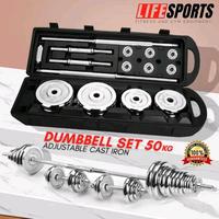 Gambar dumbell set 50kg + box LIFE SPORTS original import dari GROSIR ALAT FITNESS MAKASSAR undefined 2 Tokopedia