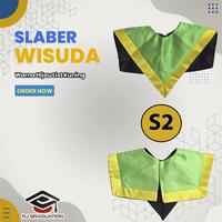 Gambar Slaber Wisuda S2/Kerah Toga Wisuda S2/Sleber S2/Perlengkapan Wisuda - Slaber S2, Kuning-Abu dari Rumahjahitid undefined 3 Tokopedia