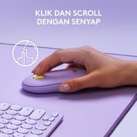 Gambar Logitech Pebble M350 Mouse Wireless Bluetooth Slim SIlent - Lavender dari Logitech Official Store undefined 4 Tokopedia