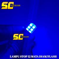 Gambar Lampu Led Rem Stop 12 Mata Belakang Flash Kedip Bohlam Rem Led Motor - Putih dari SC Variasi undefined 5 Tokopedia