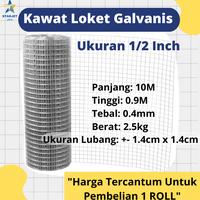 Gambar Kawat Ram Loket Putih Galvanis Tebal 1/2Inch Panjang 10 Meter Per Roll dari Starjet Jaya undefined 1 Tokopedia
