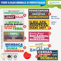 Gambar STIKER SLOGAN DAN MOTIVASI LITERASI DAN MEMBACA DI PERPUSTAKAAN - C-100%Literasi dari Optima Media Edu undefined 1 Tokopedia