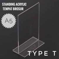 Gambar Standing Acrylic / Tent Holder / Tempat Brosur type T Ukuran A5 2mm dari Babyneedsmedan undefined 1 Tokopedia