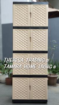 Gambar LEMARI PLASTIK PAKAIAN DIAMOND 4 SUSUN 4 SERIES DESIGN MINIMALIS dari THERESA TRADING undefined 4 Tokopedia