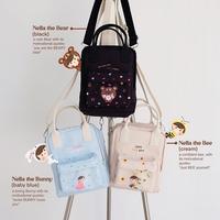 Gambar canvas sling bag - bunny (blue) dari Telladrawing undefined 2 Tokopedia