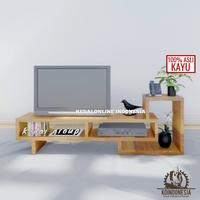 Gambar Rak Tv Meja Tv Bufet Tv Minimalis Kayu Murah Modern - Natural glossy dari KedaiOnline Mu undefined 3 Tokopedia