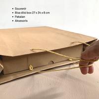 Gambar kantong kertas coklat polos goodie bag pakaian paper bag aksesoris dari Indobox Raya undefined 3 Tokopedia