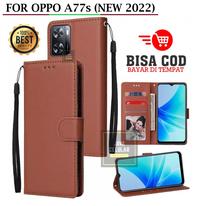 Gambar Case Oppo A77s Flip Wallet Case Kulit Casing Dompet Case Premium - Navy Blue dari Java Acc Store undefined 1 Tokopedia