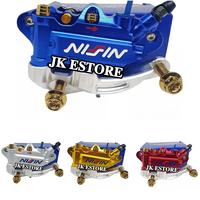 Gambar Kaliper Monoblok Nissin 4 Piston + Baut Kaliper 4Pcs + Breket MIO - Silver dari JK ESTORE1 undefined 5 Tokopedia