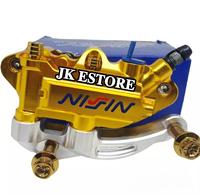 Gambar Kaliper Monoblok Nissin 4 Piston + Baut Kaliper 4Pcs + Breket MIO - Silver dari JK ESTORE1 undefined 2 Tokopedia