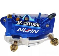 Gambar Kaliper Monoblok Nissin 4 Piston + Baut Kaliper 4Pcs + Breket MIO - Silver dari JK ESTORE1 undefined 1 Tokopedia