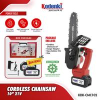 Gambar Mesin Gergaji Kayu Pohon Chainsaw Cordless Chain Saw Baterai Kodenki - 21V 10 Inch dari Saudagar Teknik undefined 3 Tokopedia