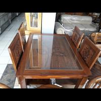 Gambar meja makan jati 4 kursi jepara dari doa ibu furniture_NEW undefined 1 Tokopedia
