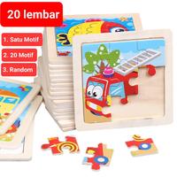 Gambar Grosir mini puzzle kayu wooden jigsaw 20 motif karakter anak - Random dari Toko Mainan Toys Store1 undefined 1 Tokopedia