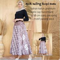 Gambar Rok Batik Seling Kopi Susu | Rok Batik Cap Handmade dari venpin shop undefined 2 Tokopedia