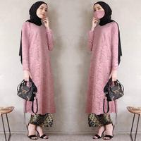 Gambar setelan kebaya modern jumbo brukat import set kebaya Rok batik muslim - Denim dari Kebaya Qaira undefined 2 Tokopedia
