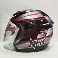 Gambar HELM NHK R6 TX 11 DARK GREY HELM HALF FACE dari Ryan motor helmet undefined 1 Tokopedia