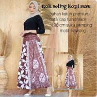 Gambar Rok Batik Seling Kopi Susu | Rok Batik Cap Handmade dari venpin shop undefined 1 Tokopedia