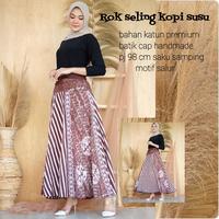 Gambar Rok Batik Seling Kopi Susu | Rok Batik Cap Handmade dari venpin shop undefined 3 Tokopedia