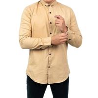 Gambar Kemeja Formal Pria Slim Fit Panjang Polos Kerja Kantor Cream - XXL dari dmcollectionstore undefined 2 Tokopedia